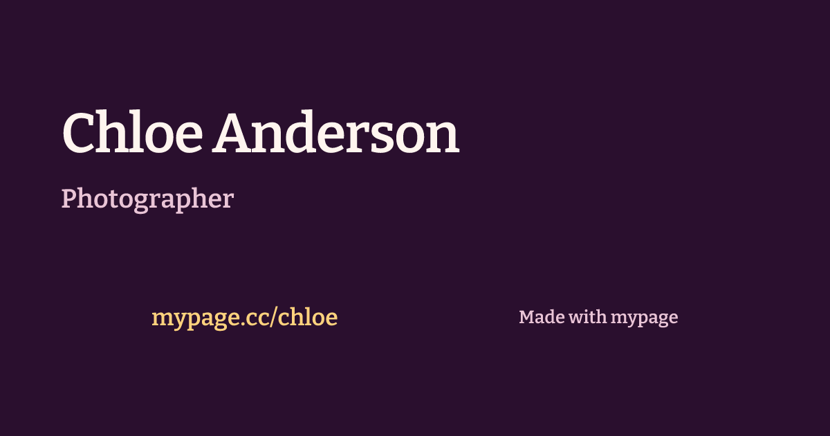 Chloe Anderson link in bio example