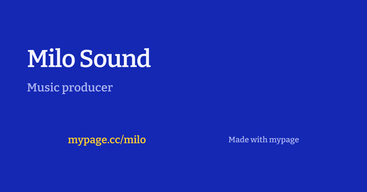 Milo Sound link in bio example